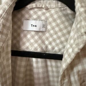 Tna grey and white oversized flannel